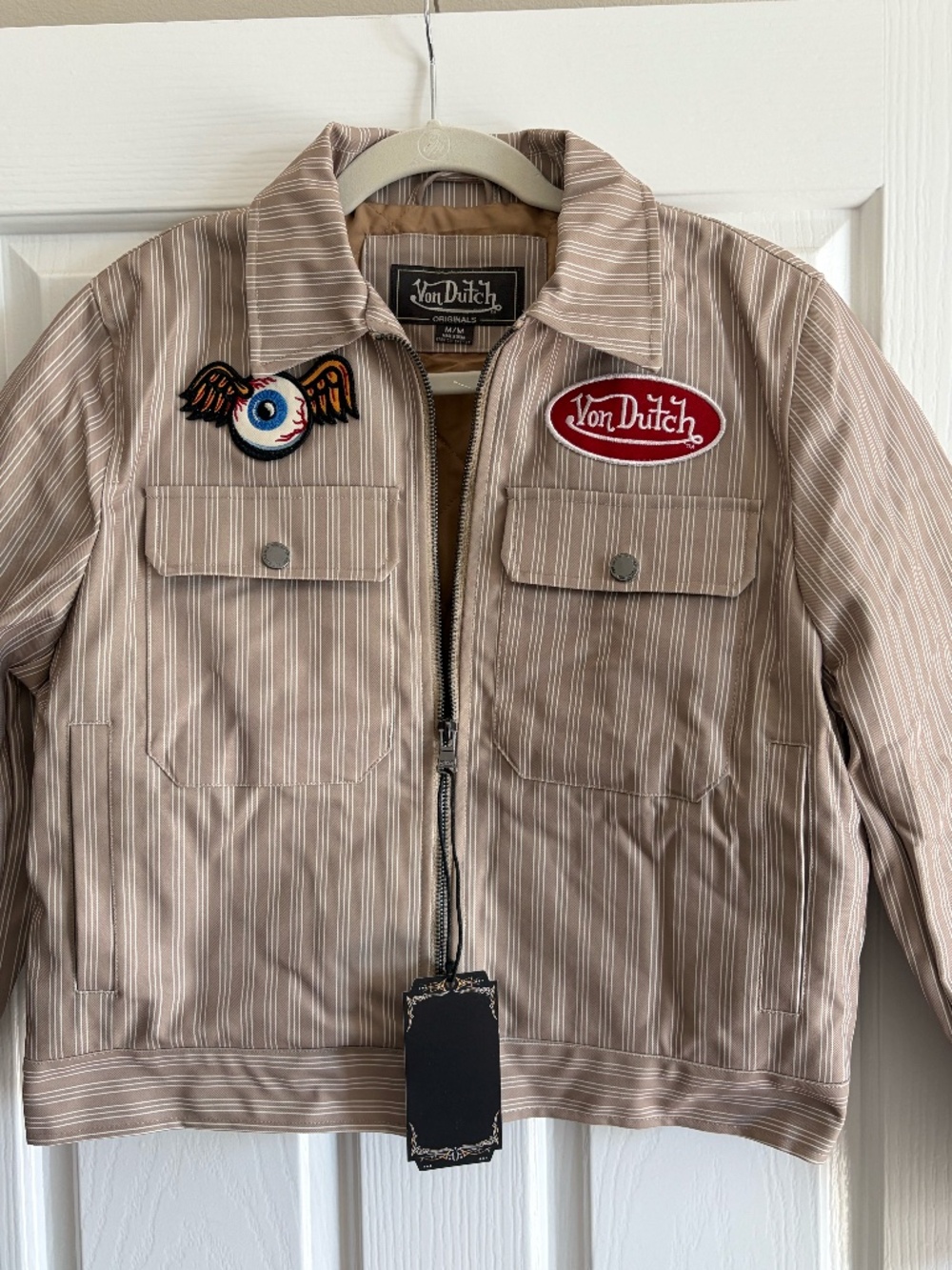 VON DUTCH striped jacket- NWT -MED